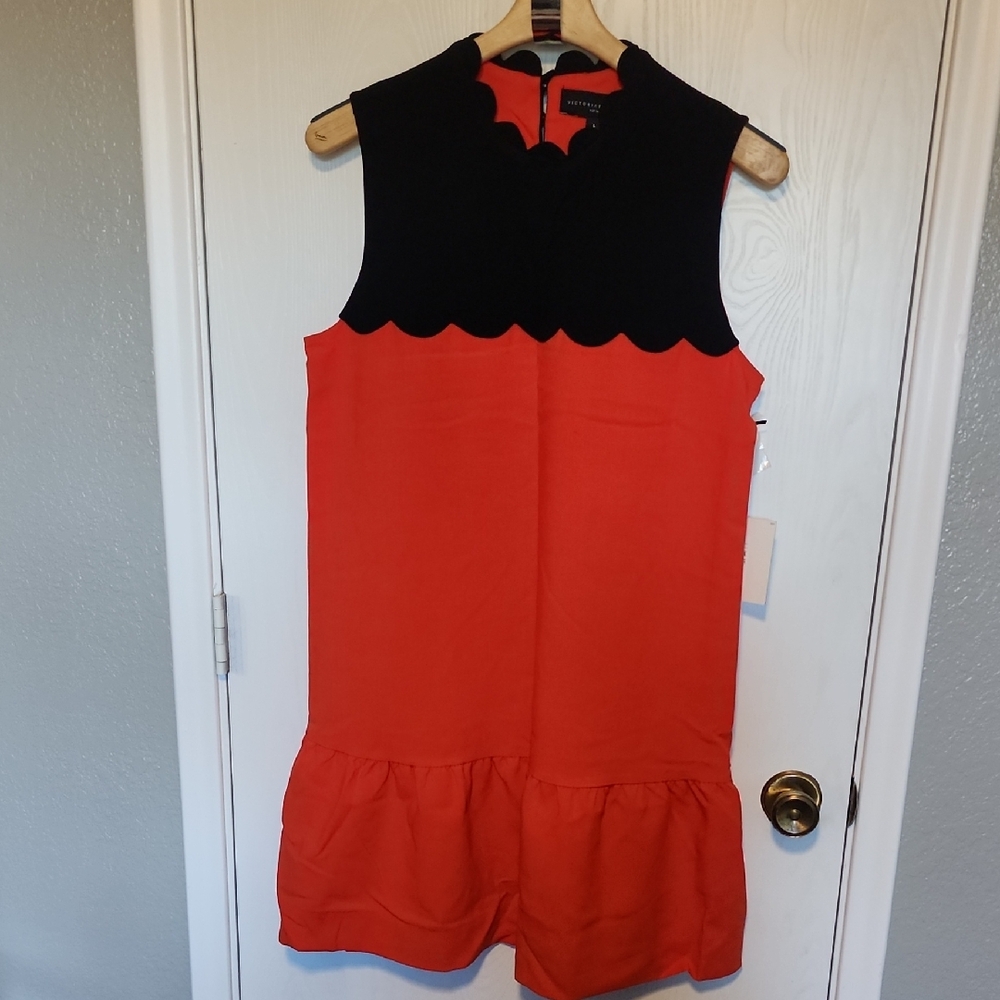 Victoria Beckham Black and Red Dress